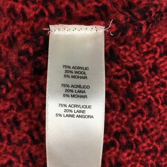 Chico's Red Wool Mohair Blend Cardigan size 2 - Picture 7 of 7